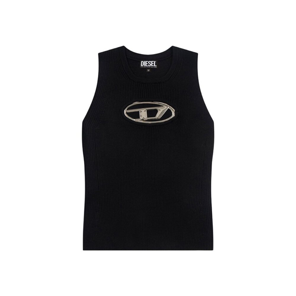 Diesel Logo Decorated Black Vest